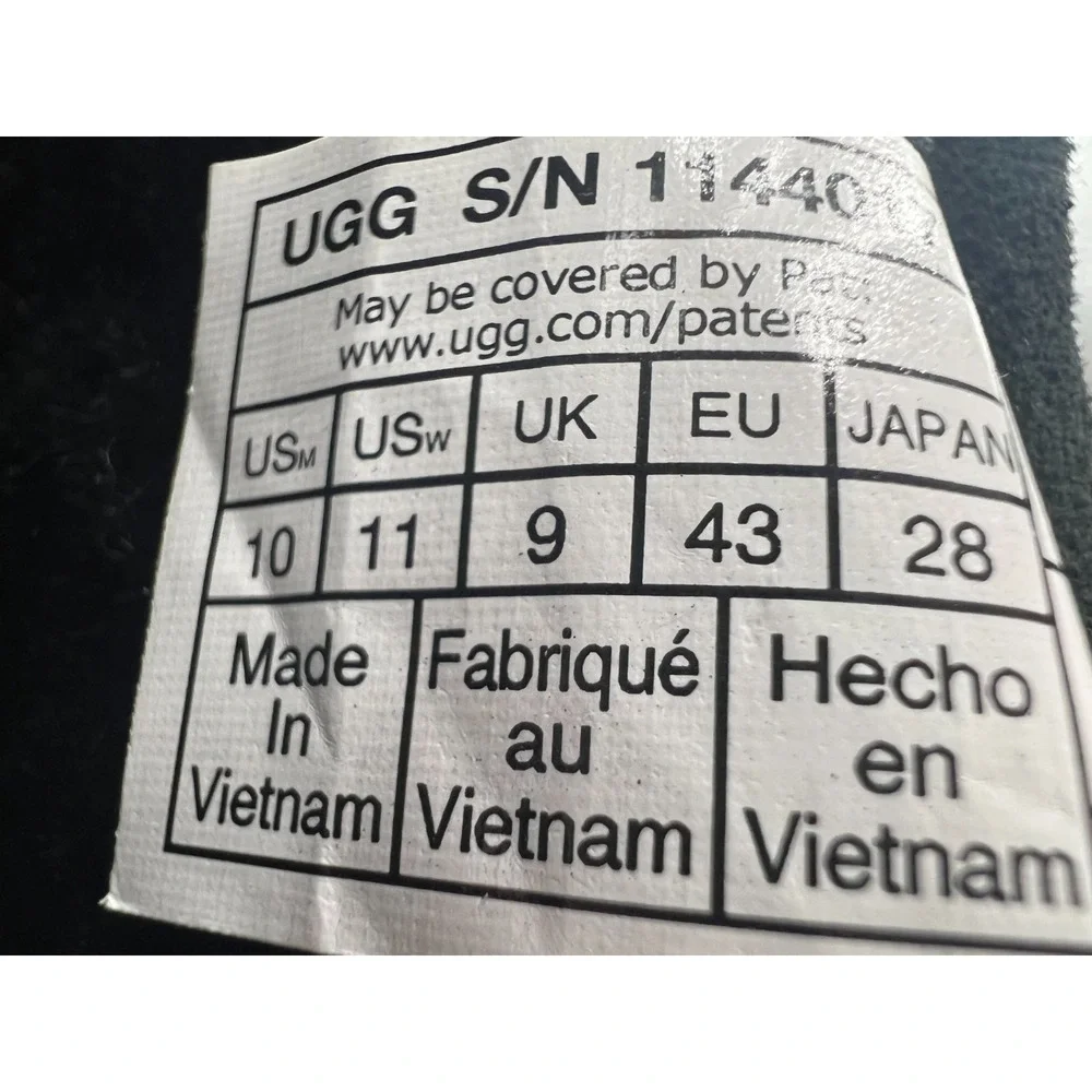 UGG Campfire Crafted Regenerate Boot Black 1144017-BLK Size M10/W11